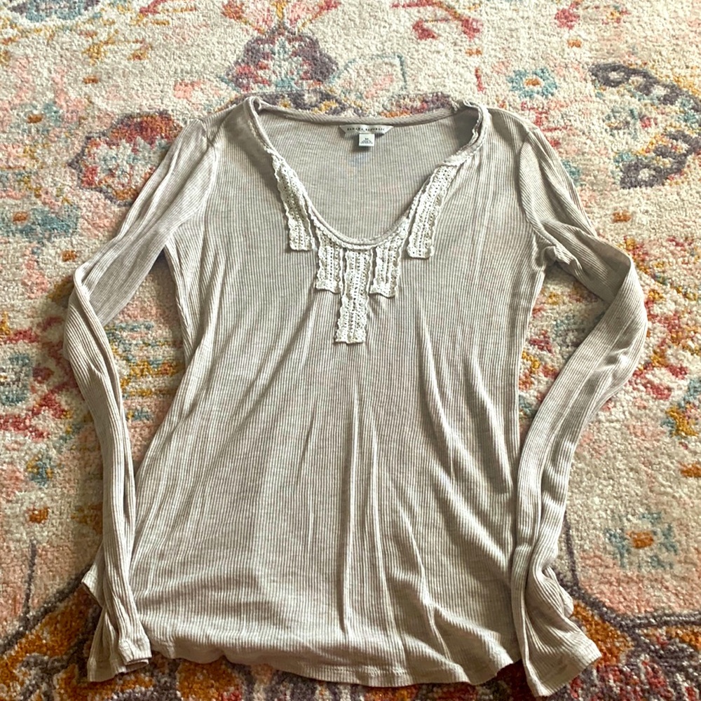 Banana Republic oatmeal thermal shirt